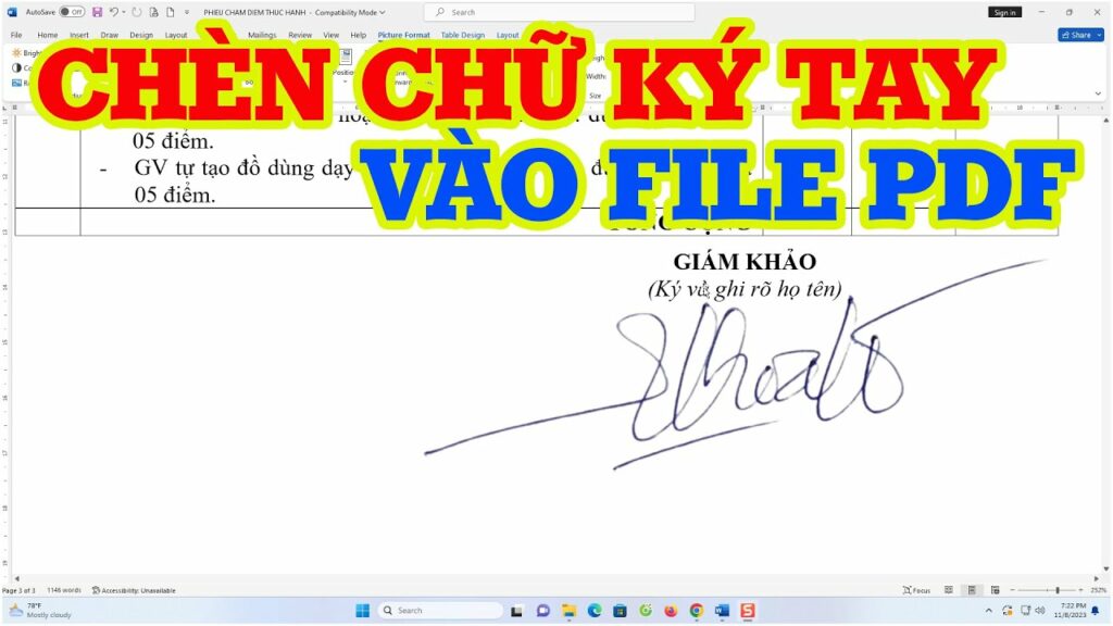 Cách Chèn Chữ Ký Vào File Pdf